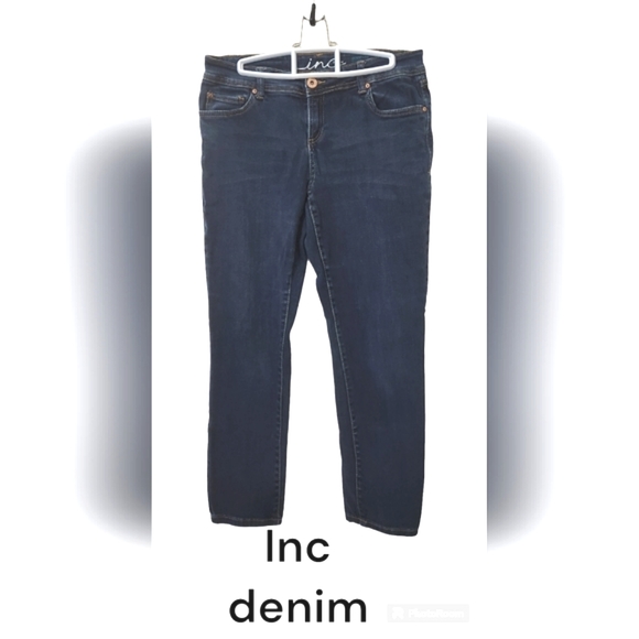 Inc denim dark wash skinny jeans. Size 10 short - Picture 1 of 10